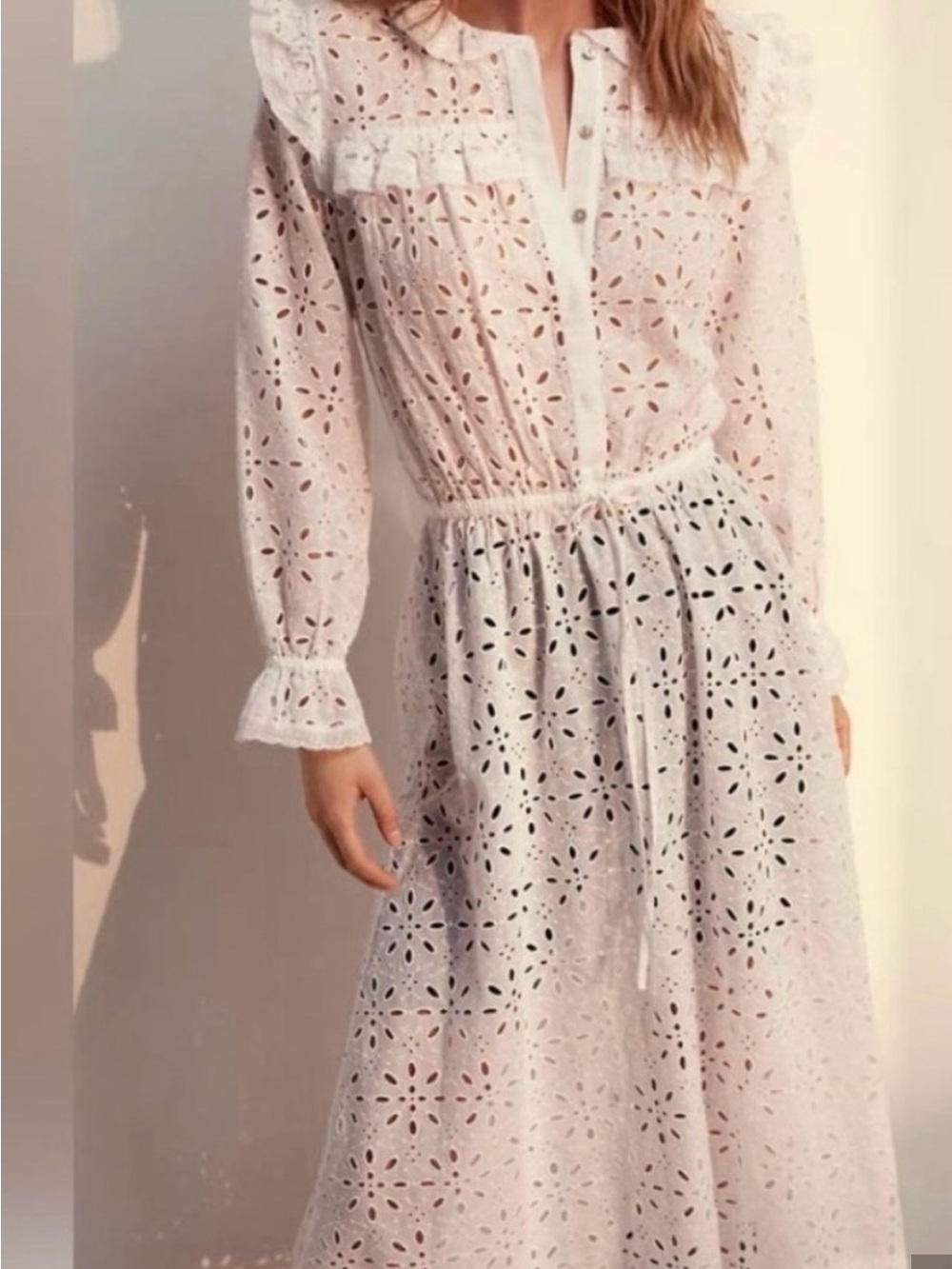 Wilfred La Boheme Gaia Boho Eyelet Dress XS NWT - Picture 2 of 6